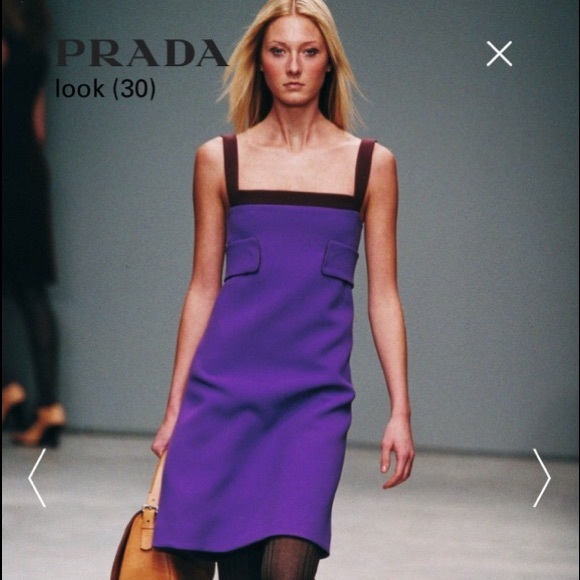 Vintage Purple Prada Work Dress/ Wool Office Dress - Picture 1 of 8